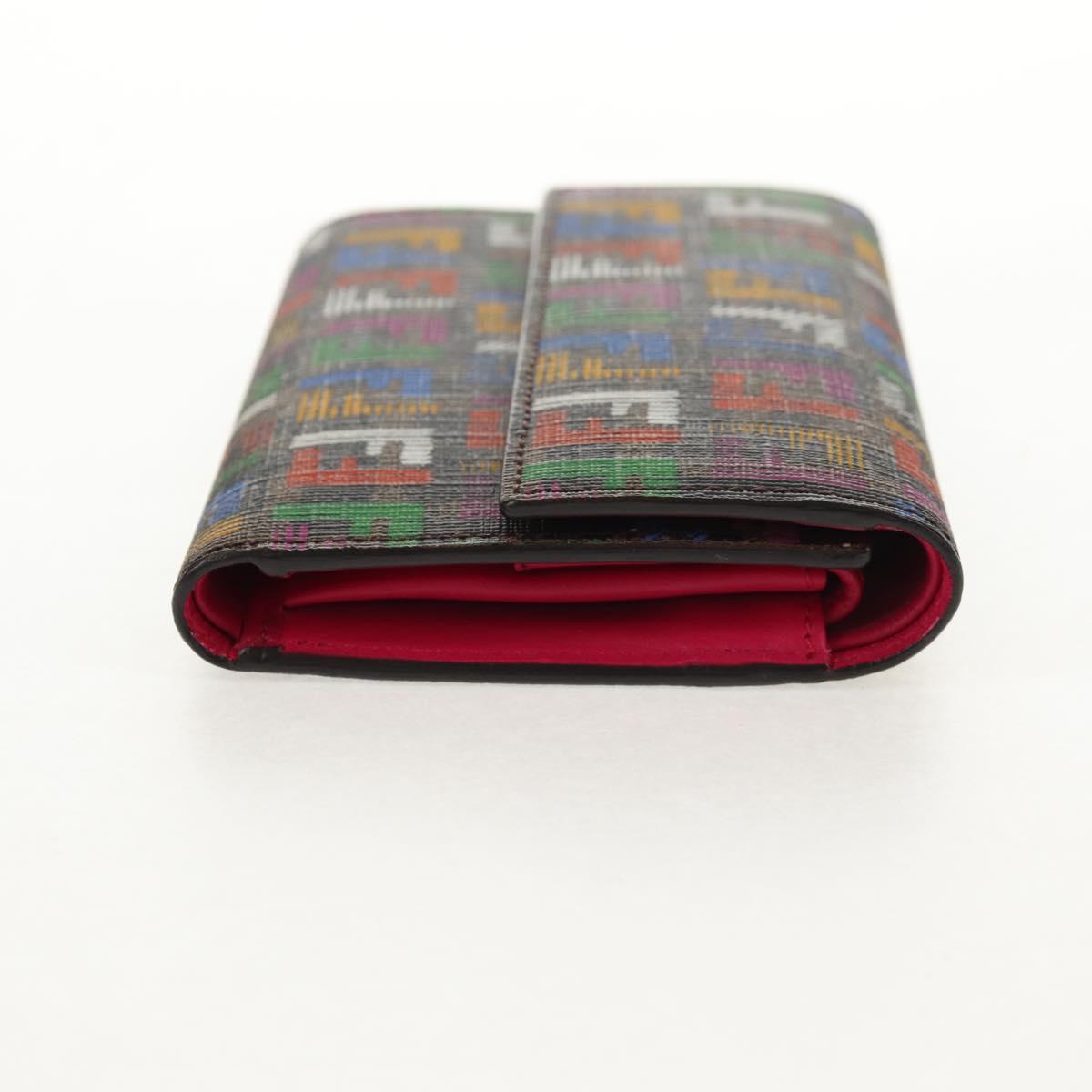 FENDI Zucca Canvas Trifold Wallet Multicolor Gold Auth 145553V