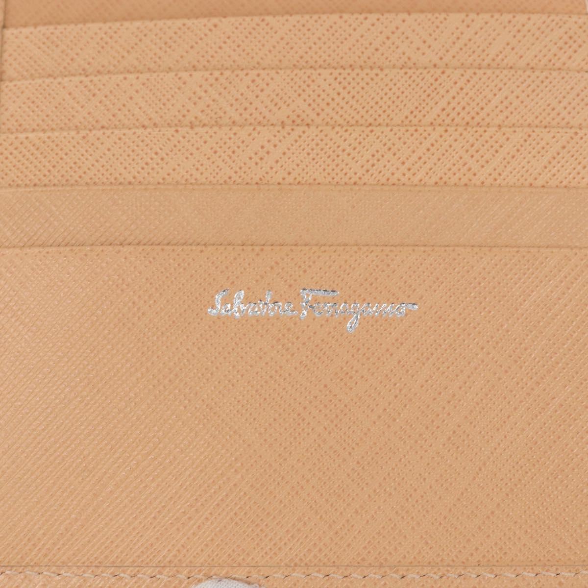 Salvatore Ferragamo Gancini Bifold Wallet Leather Pink Auth 145554