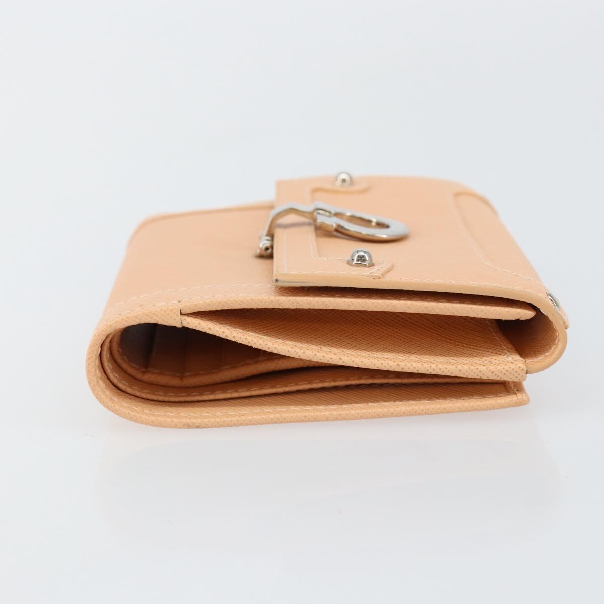 Salvatore Ferragamo Gancini Bifold Wallet Leather Pink Auth 145554