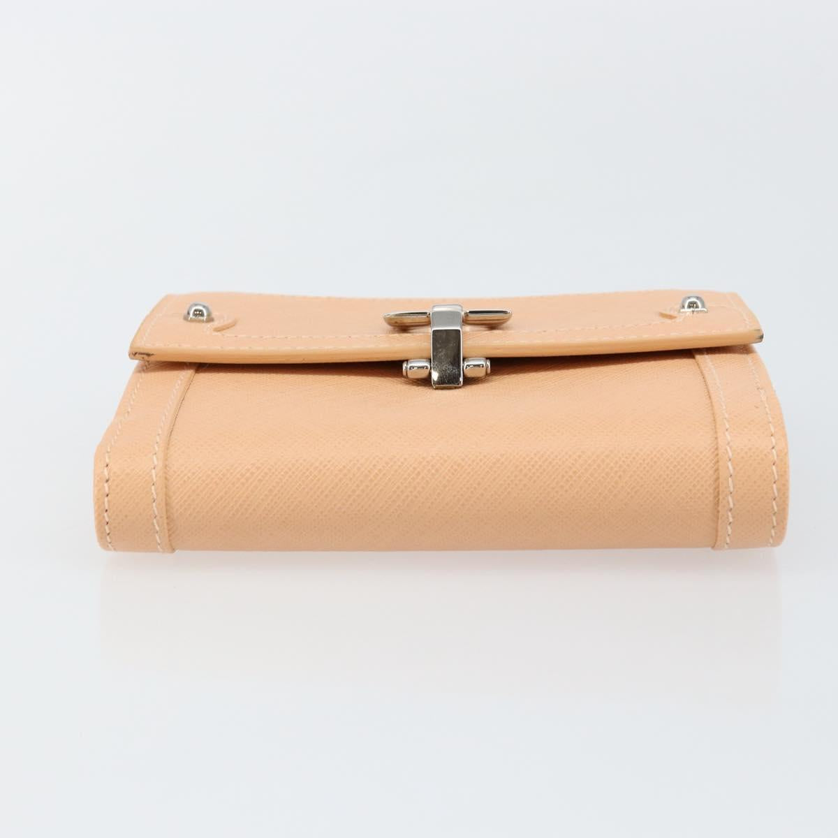 Salvatore Ferragamo Gancini Bifold Wallet Leather Pink Auth 145554