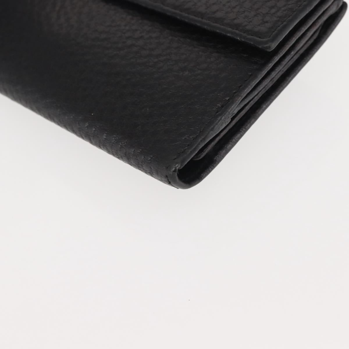 GUCCI New Jackie Long Wallet Leather Black Gold 141430 Auth 145555