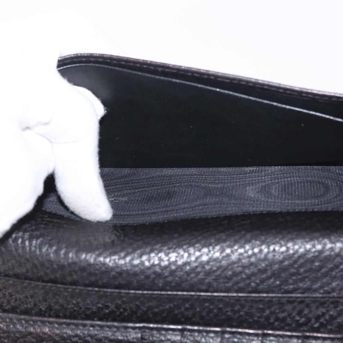 GUCCI New Jackie Long Wallet Leather Black Gold 141430 Auth 145555