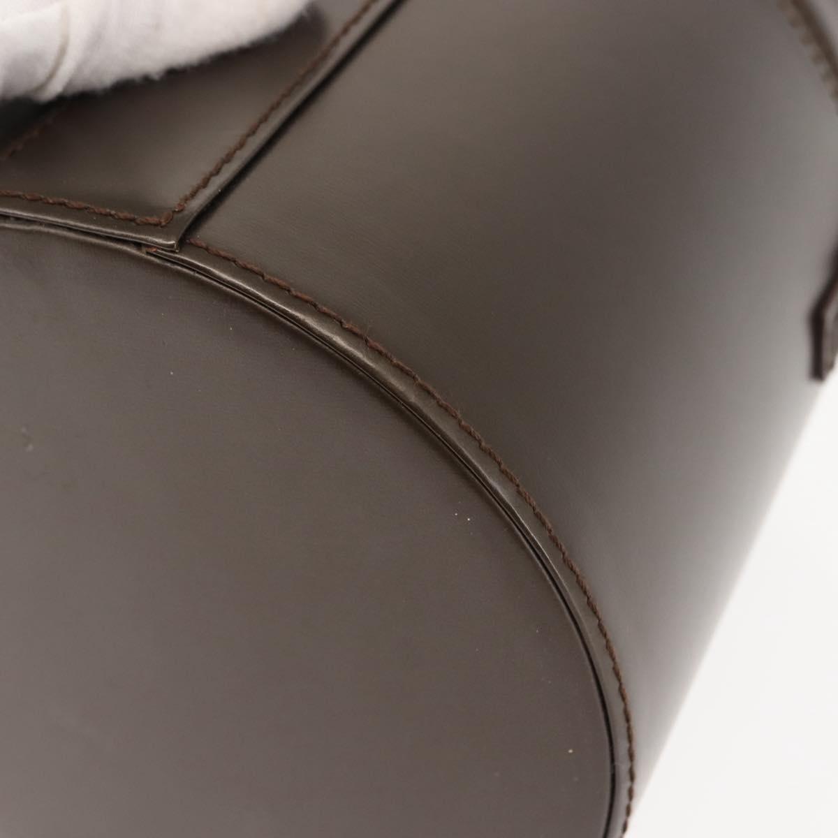 LOEWE Hand Bag Leather Brown Auth 145559