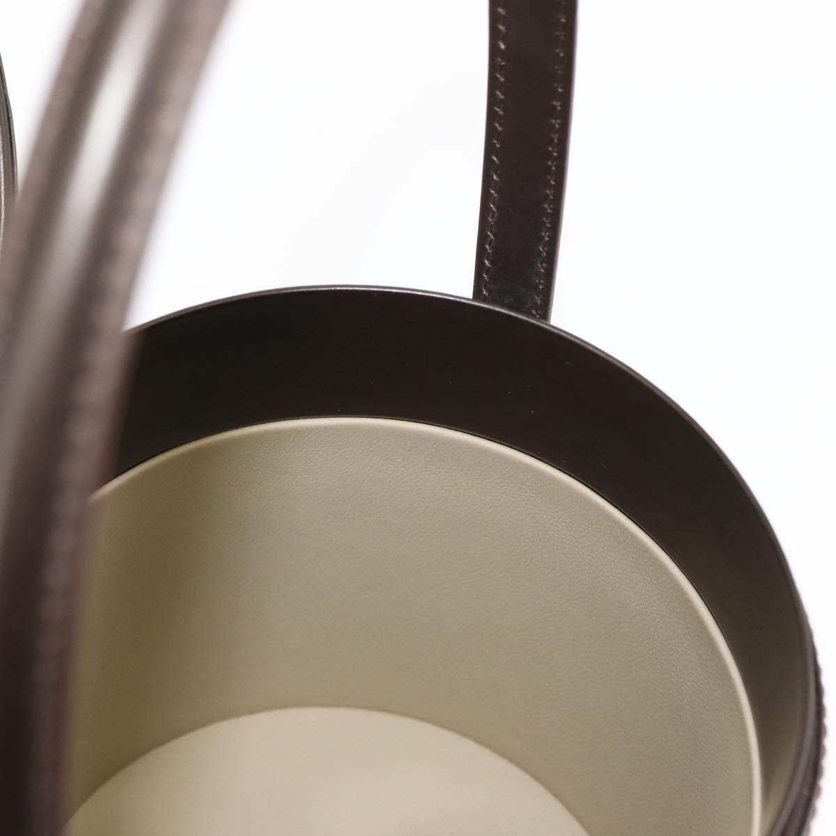 LOEWE Hand Bag Leather Brown Auth 145559