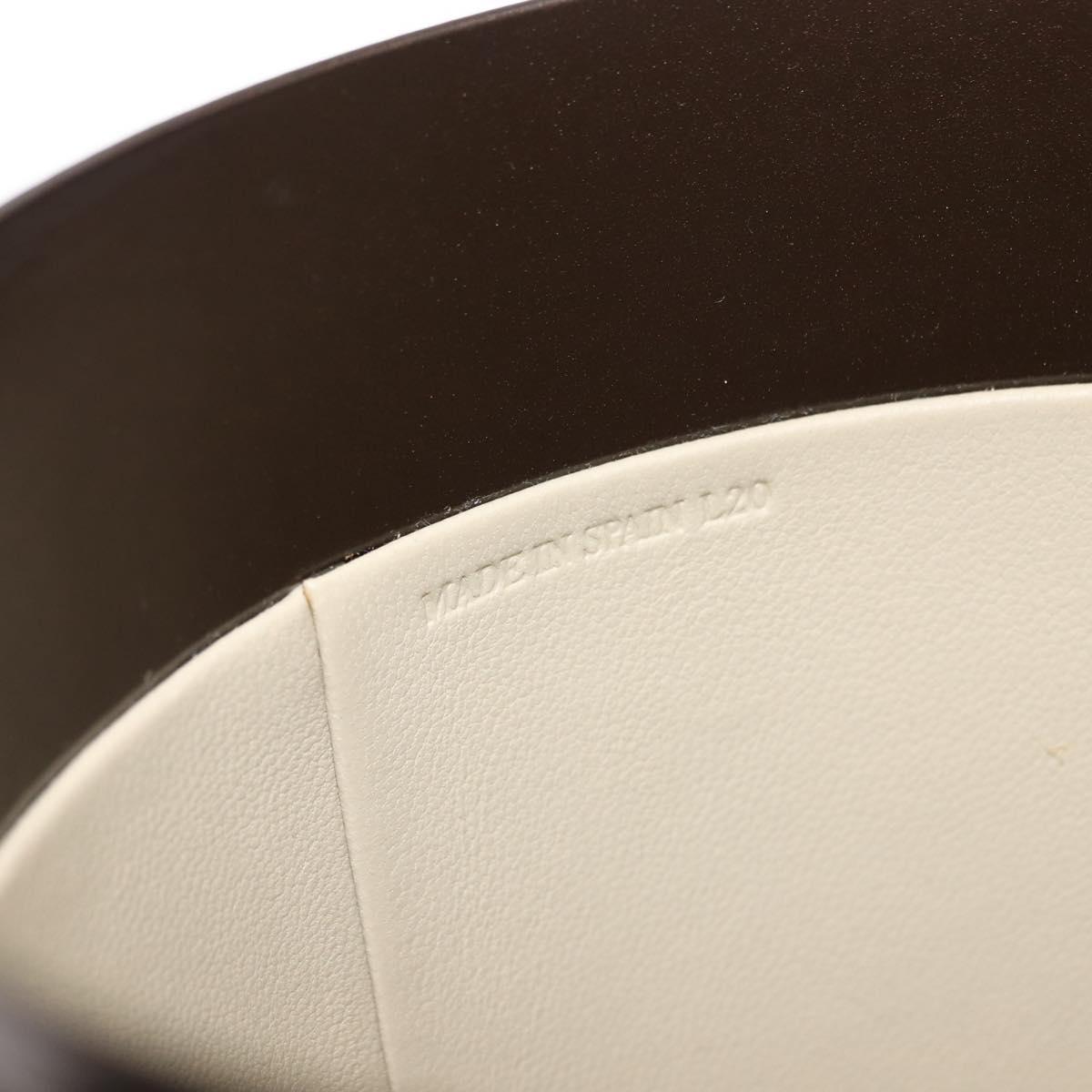 LOEWE Hand Bag Leather Brown Auth 145559