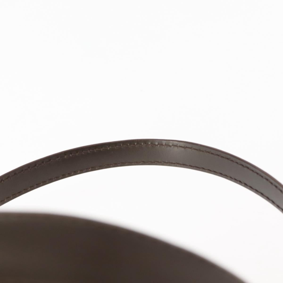 LOEWE Hand Bag Leather Brown Auth 145559