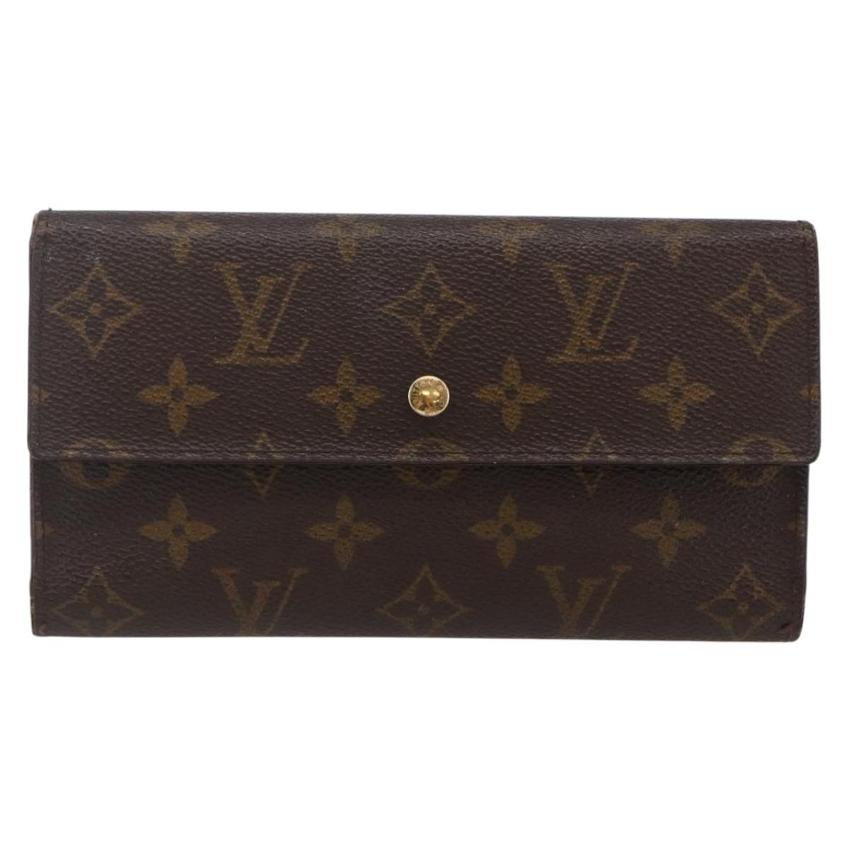 LOUIS VUITTON Monogram Portefeuille International Wallet M61217 Auth 145565