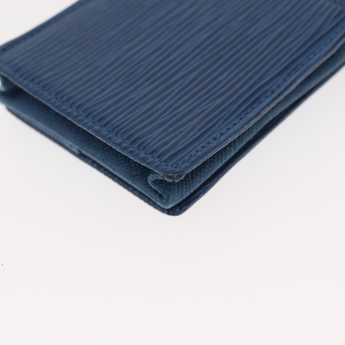 LOUIS VUITTON Epi Porte Monnaie Boite Coin Purse Blue M63695 LV Auth 145568