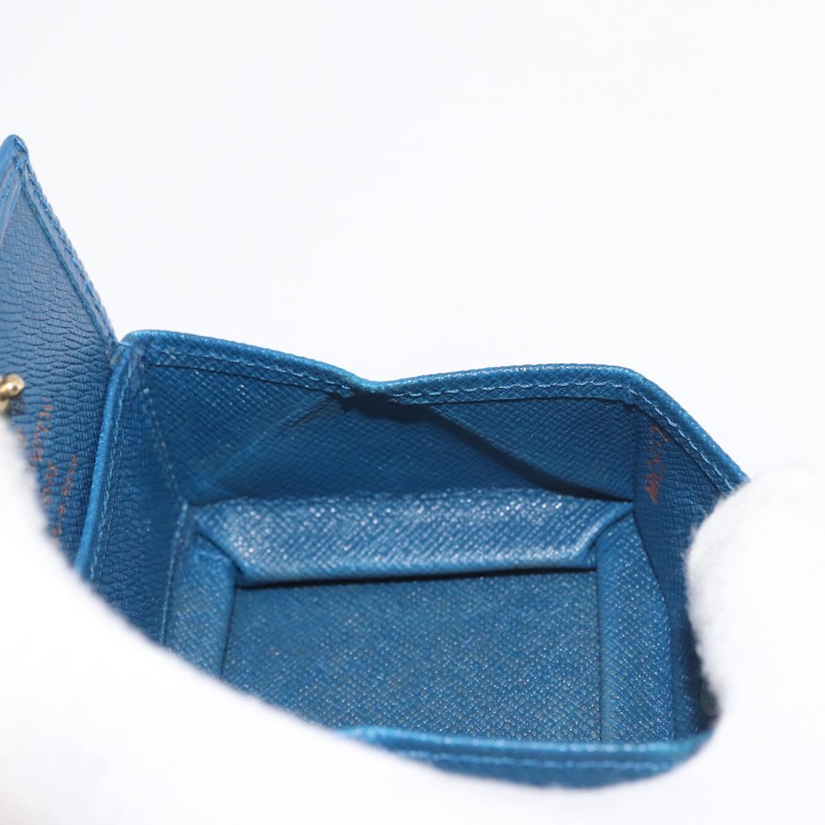 LOUIS VUITTON Epi Porte Monnaie Boite Coin Purse Blue M63695 LV Auth 145568