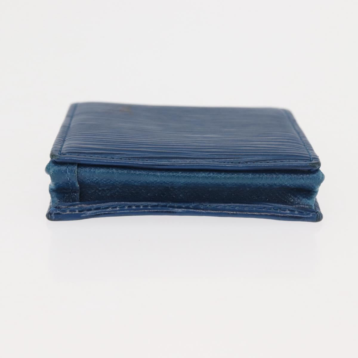 LOUIS VUITTON Epi Porte Monnaie Boite Coin Purse Blue M63695 LV Auth 145568