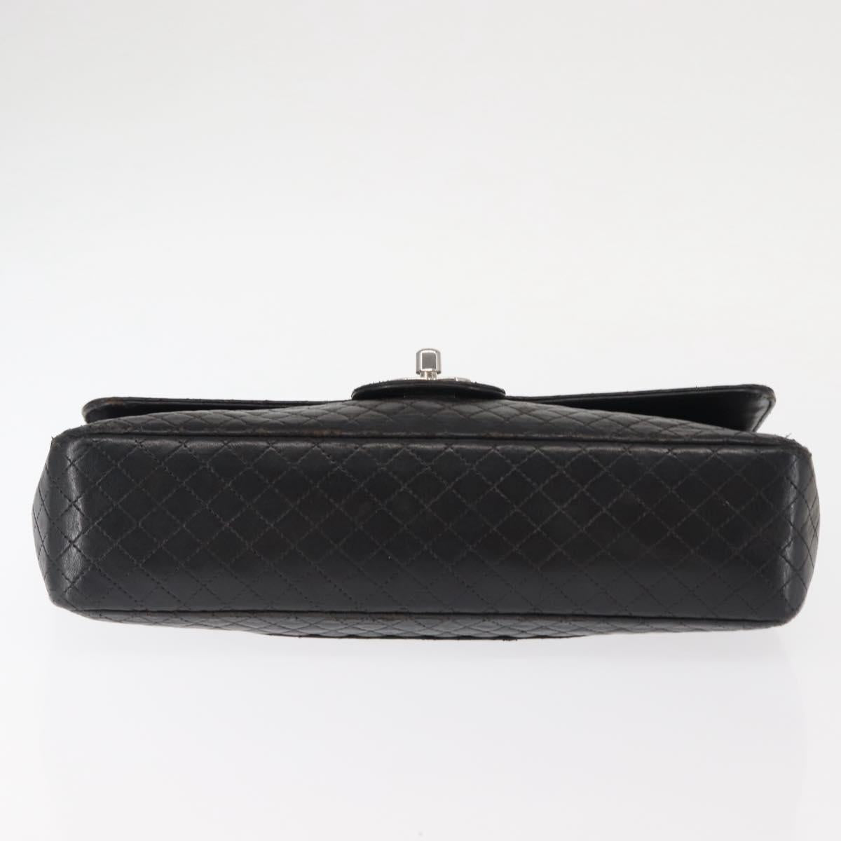 CHANEL Matelasse Chain Shoulder Bag Lamb Skin Black CC Auth 145575