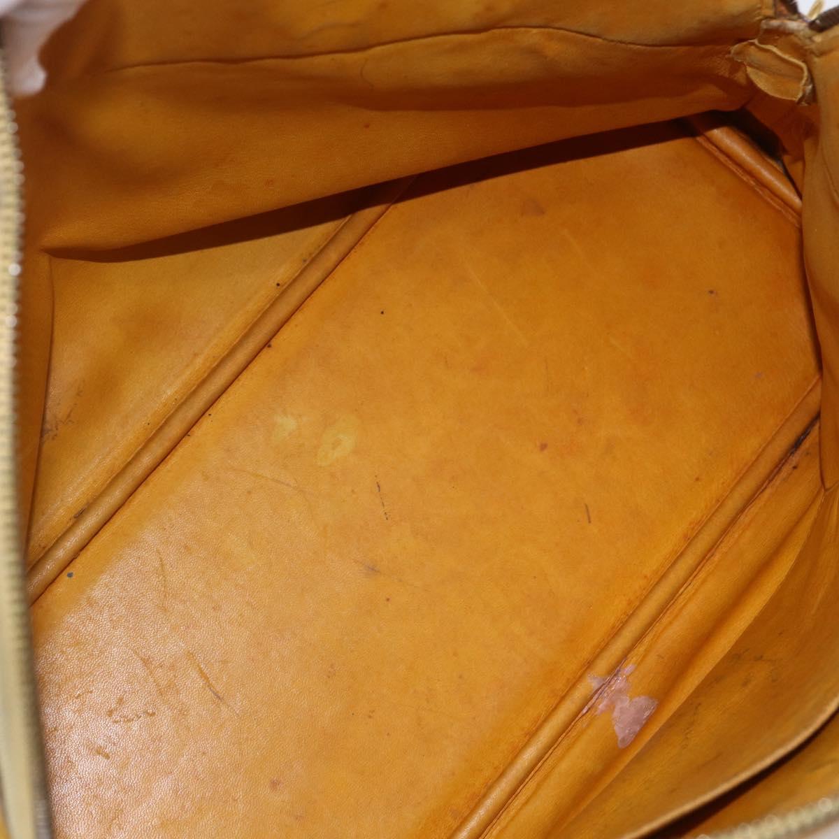 HERMES Bolide 31 Hand Bag Leather 2way Yellow Gold Auth 145580