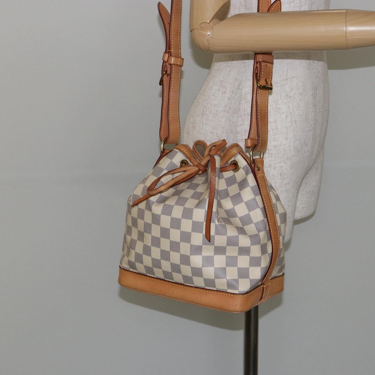 LOUIS VUITTON Damier Azur Noe BB Shoulder Bag N41220 LV Auth 145590