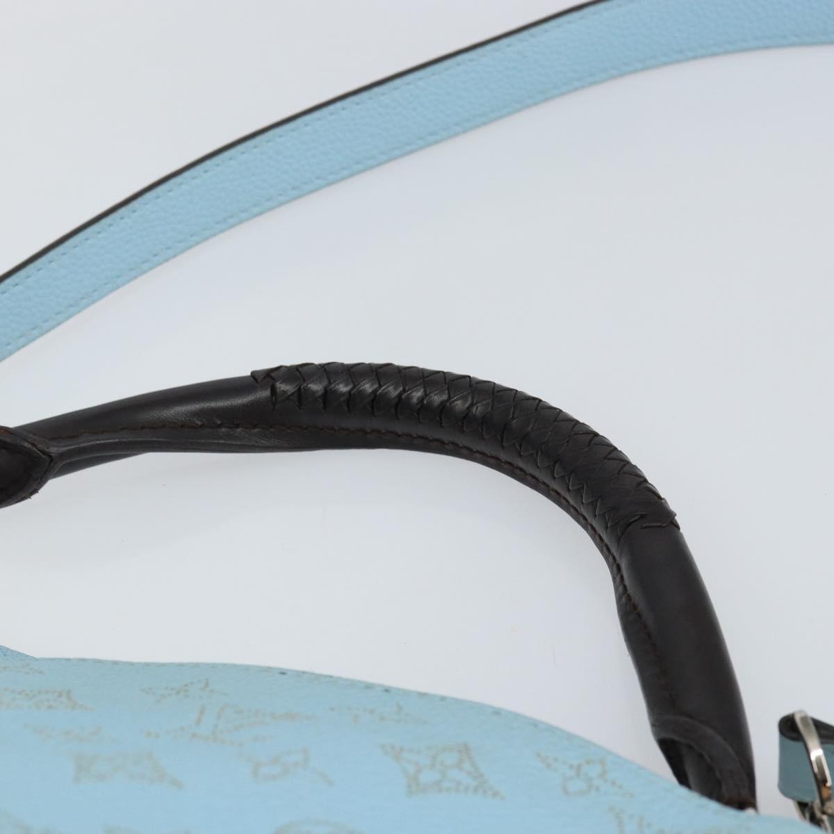 LOUIS VUITTON Monogram Mahina Babylone PM Hand Bag Ice blue M50907 Auth 145591