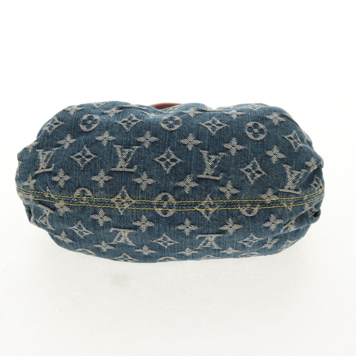 LOUIS VUITTON Monogram denim Preity Hand Bag Blue M95020 LV Auth 145593V