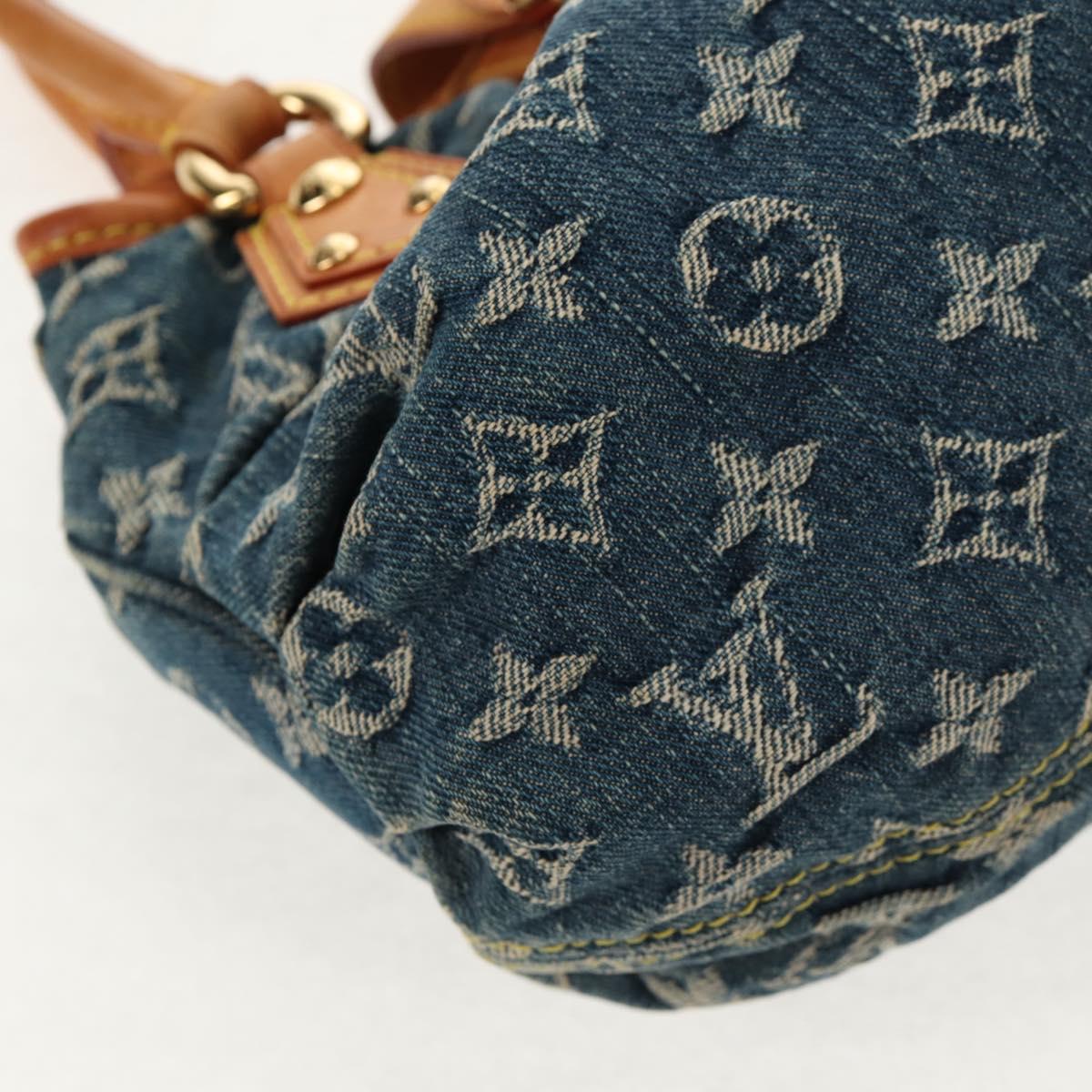 LOUIS VUITTON Monogram denim Preity Hand Bag Blue M95020 LV Auth 145593V