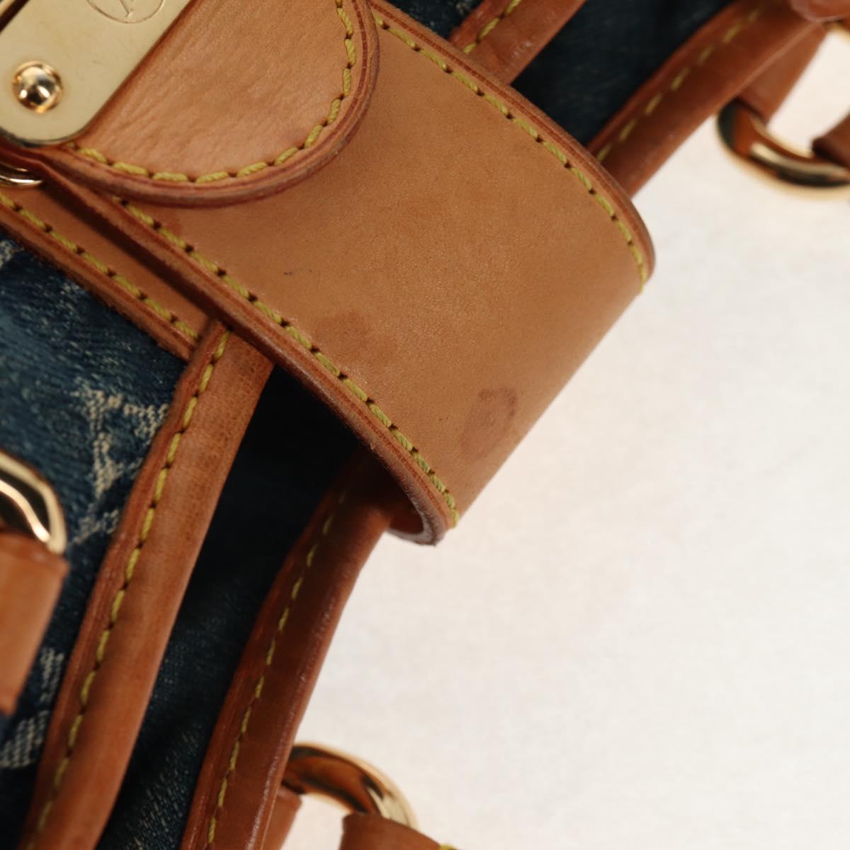 LOUIS VUITTON Monogram denim Preity Hand Bag Blue M95020 LV Auth 145593V