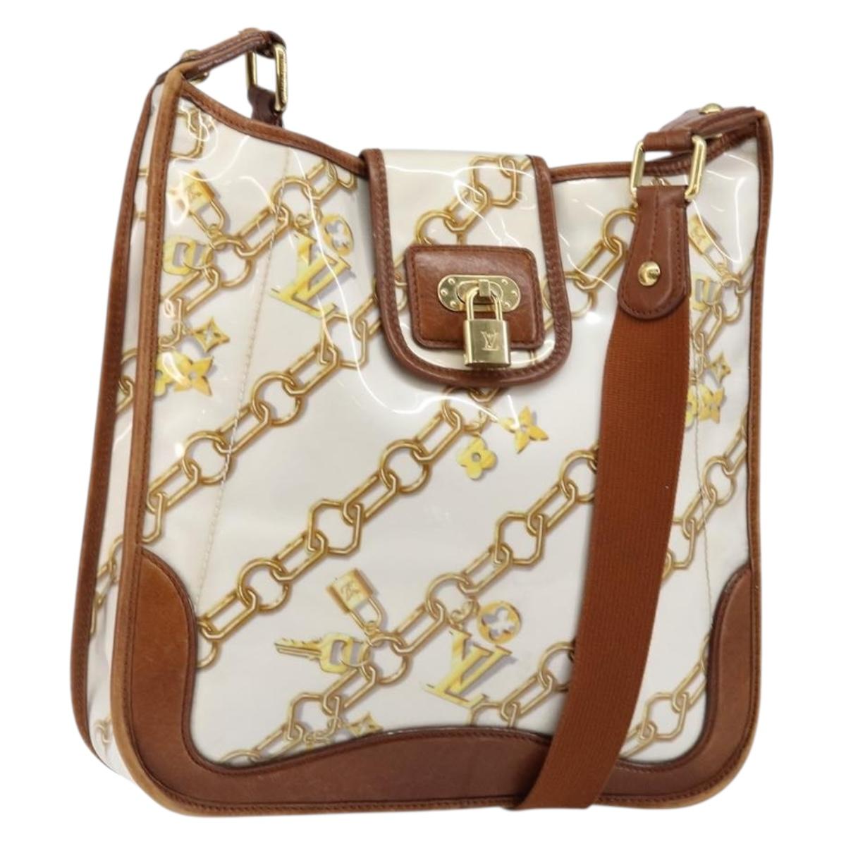 LOUIS VUITTON Monogram Charm Musette Shoulder Bag White M95158 LV Auth 145594
