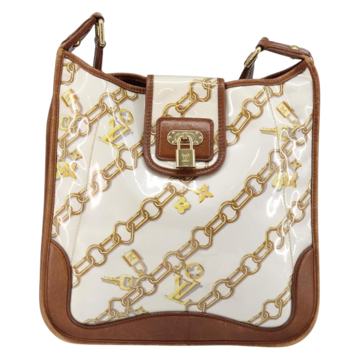 LOUIS VUITTON Monogram Charm Musette Shoulder Bag White M95158 LV Auth 145594