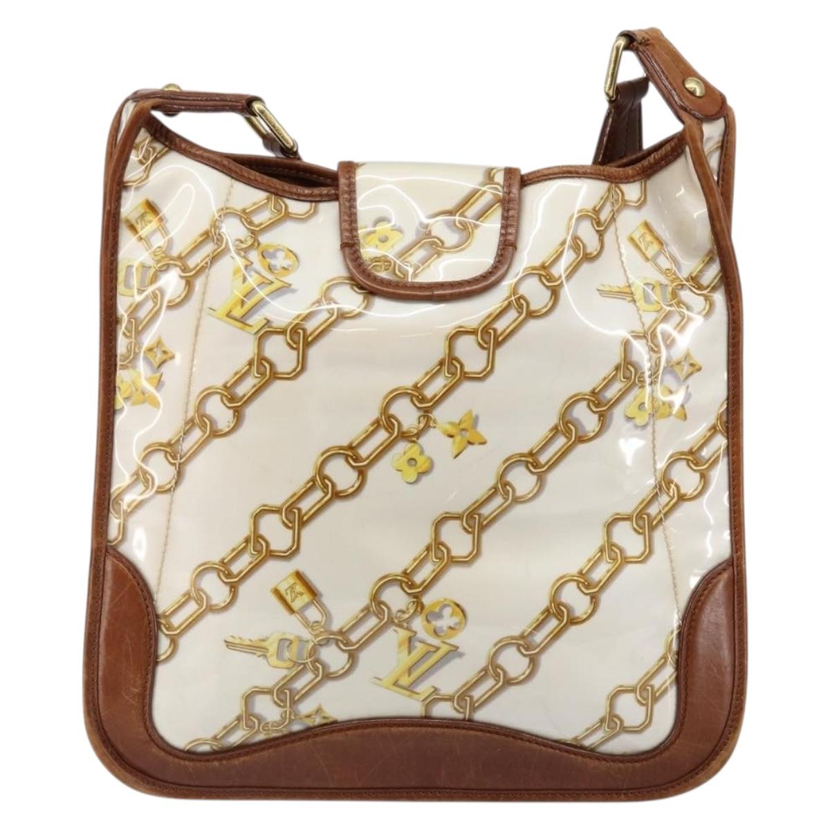 LOUIS VUITTON Monogram Charm Musette Shoulder Bag White M95158 LV Auth 145594