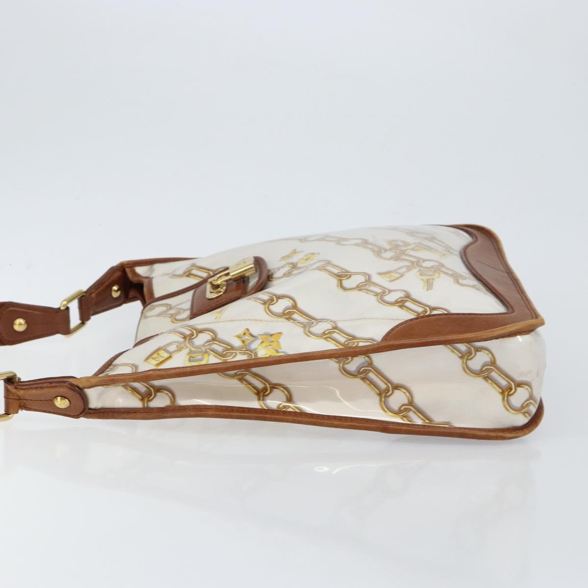 LOUIS VUITTON Monogram Charm Musette Shoulder Bag White M95158 LV Auth 145594