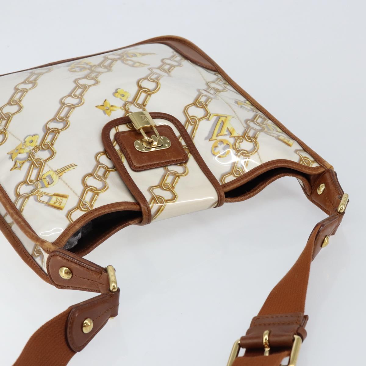 LOUIS VUITTON Monogram Charm Musette Shoulder Bag White M95158 LV Auth 145594