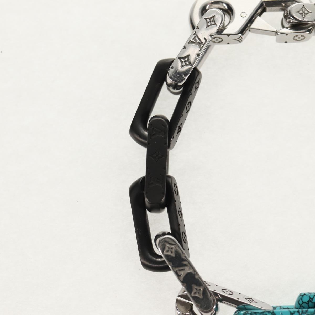 LOUIS VUITTON Chain Stone Bracelet metal Silver M1042L LV Auth 145596M