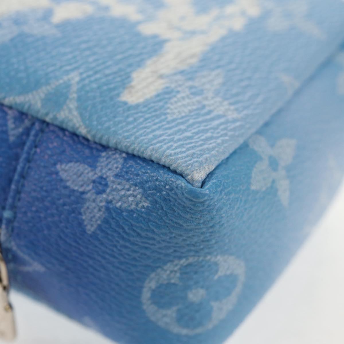 LOUIS VUITTON Monogram Clouds Bijoux Sac Squared Pouch Blue MP2792 Auth 145601SM