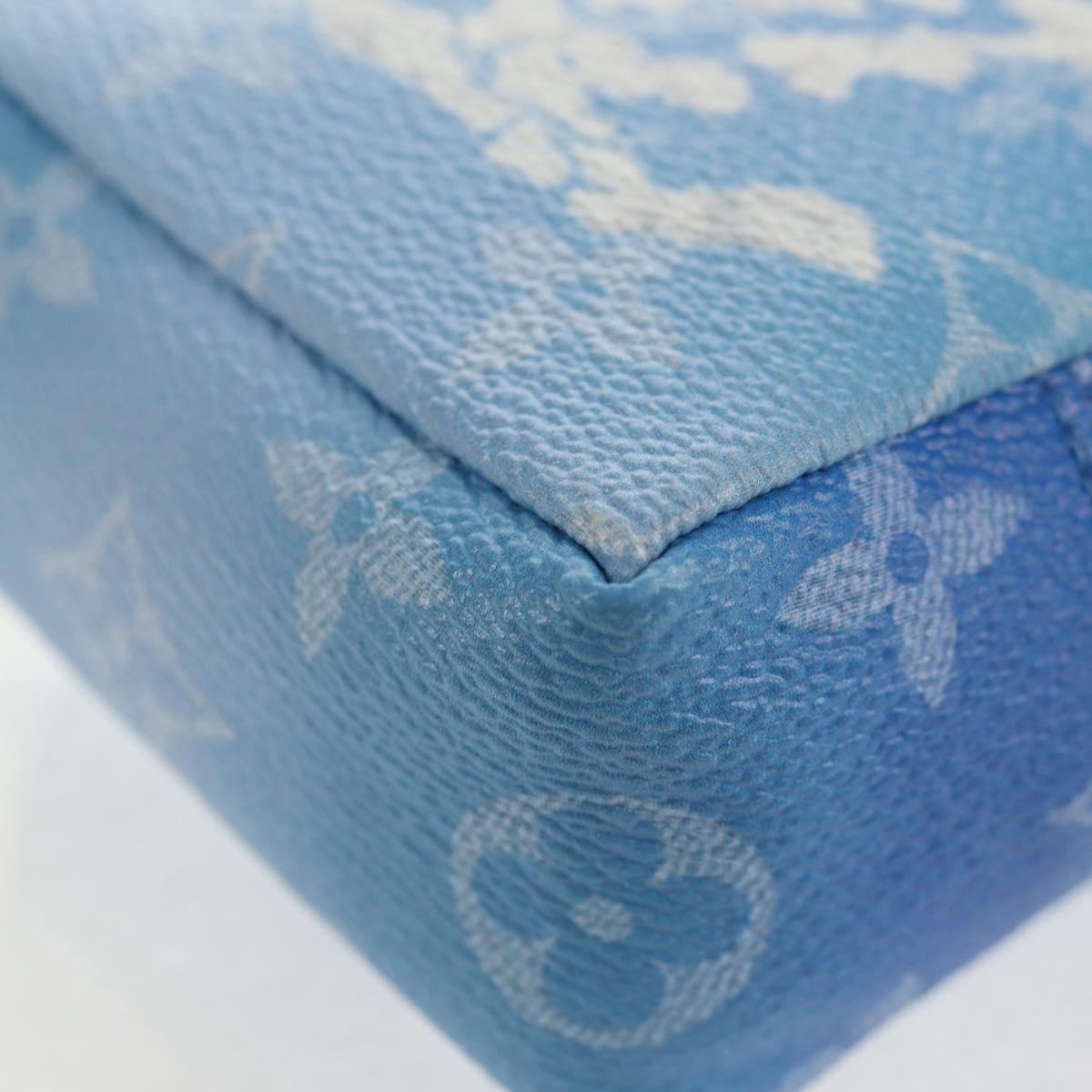 LOUIS VUITTON Monogram Clouds Bijoux Sac Squared Pouch Blue MP2792 Auth 145601SM
