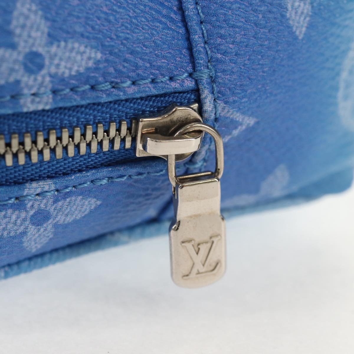 LOUIS VUITTON Monogram Clouds Bijoux Sac Squared Pouch Blue MP2792 Auth 145601SM
