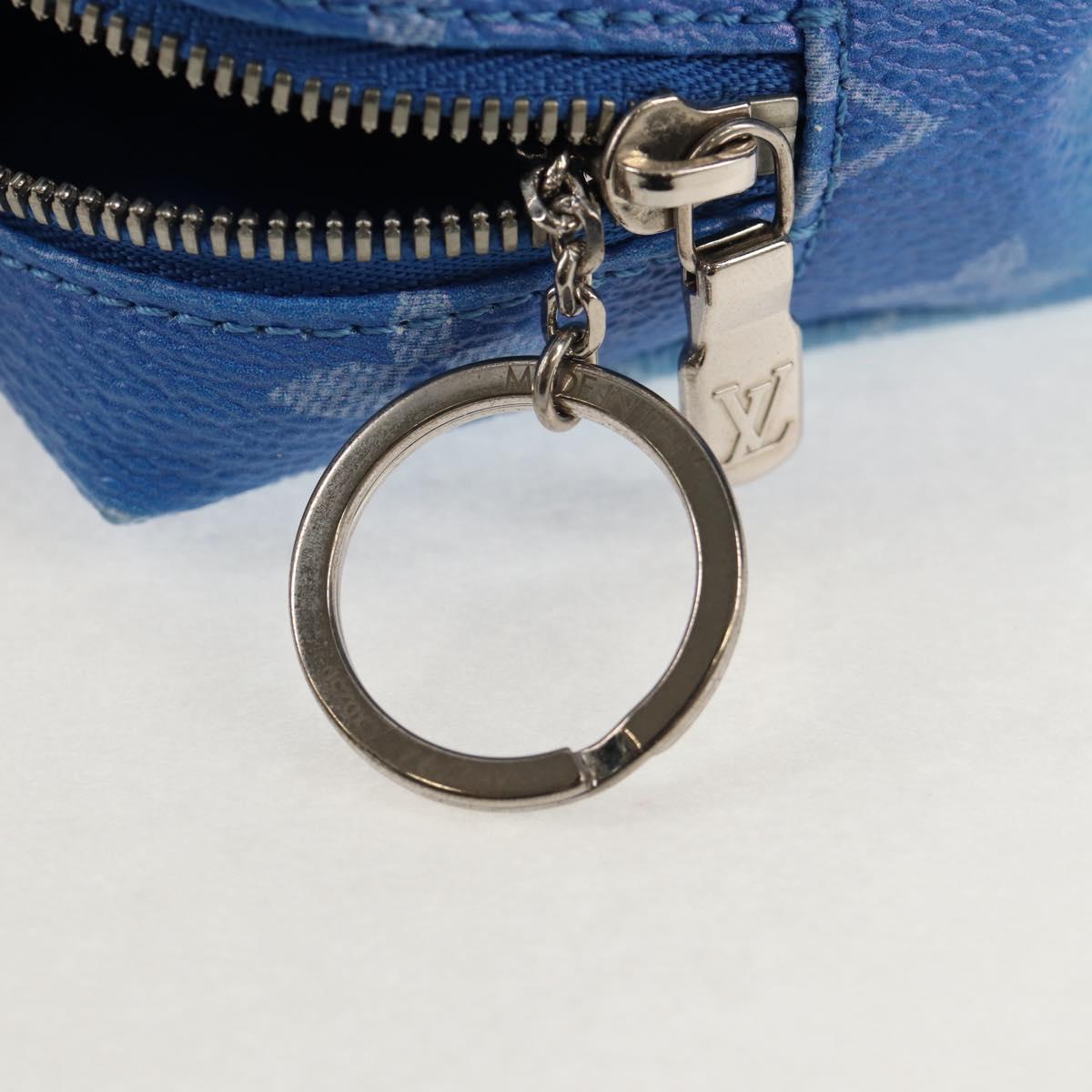 LOUIS VUITTON Monogram Clouds Bijoux Sac Squared Pouch Blue MP2792 Auth 145601SM