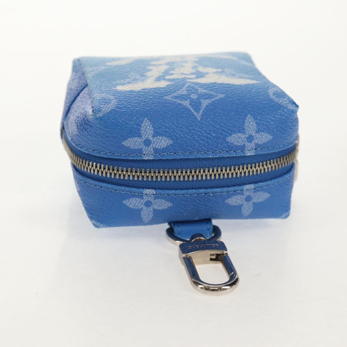 LOUIS VUITTON Monogram Clouds Bijoux Sac Squared Pouch Blue MP2792 Auth 145601SM