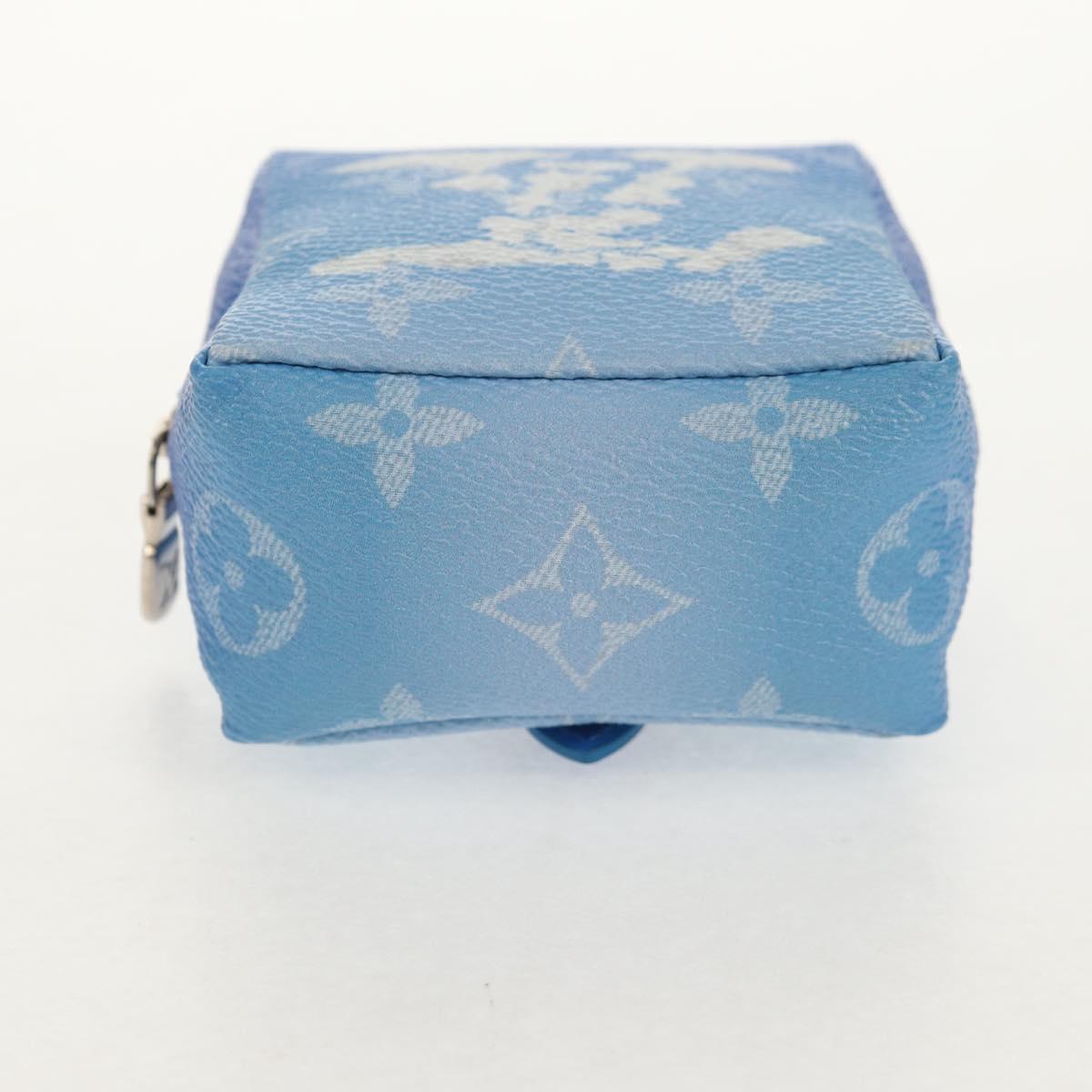 LOUIS VUITTON Monogram Clouds Bijoux Sac Squared Pouch Blue MP2792 Auth 145601SM