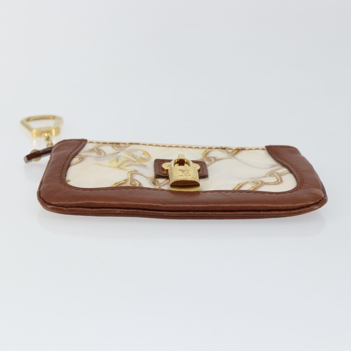 LOUIS VUITTON Monogram Charm Pochette Cles Coin Purse White M95164 Auth 145606