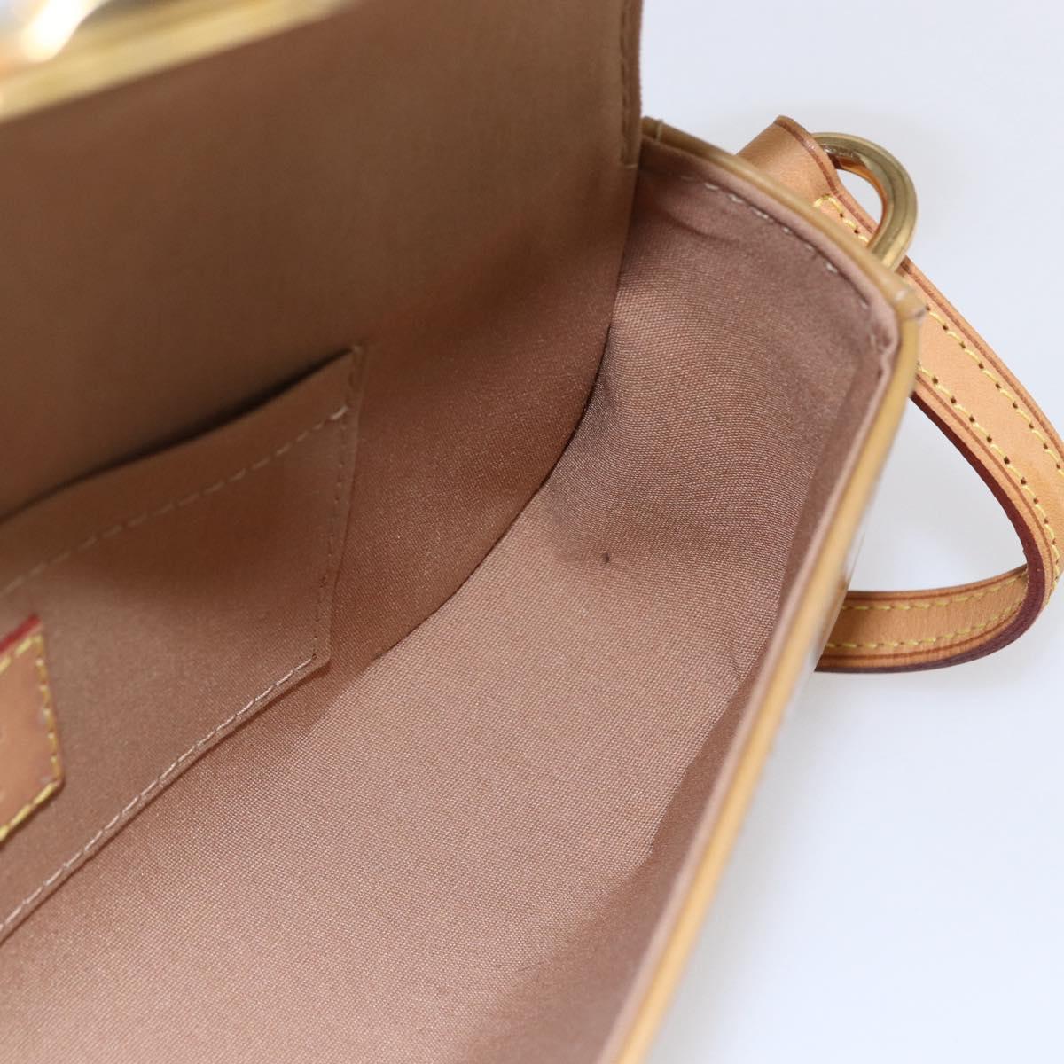 LOUIS VUITTON Monogram Vernis Malibu Street Bag Noisette M91506 LV Auth 145614