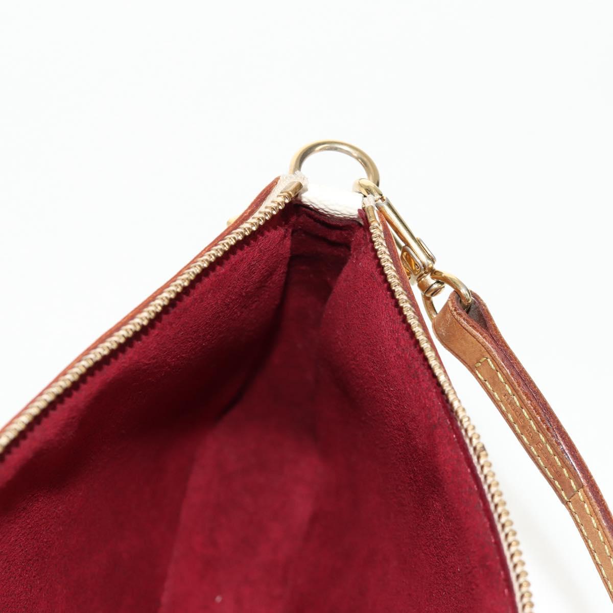 LOUIS VUITTON Multicolor Pochette Accessoires Pouch White M92649 LV Auth 145617V