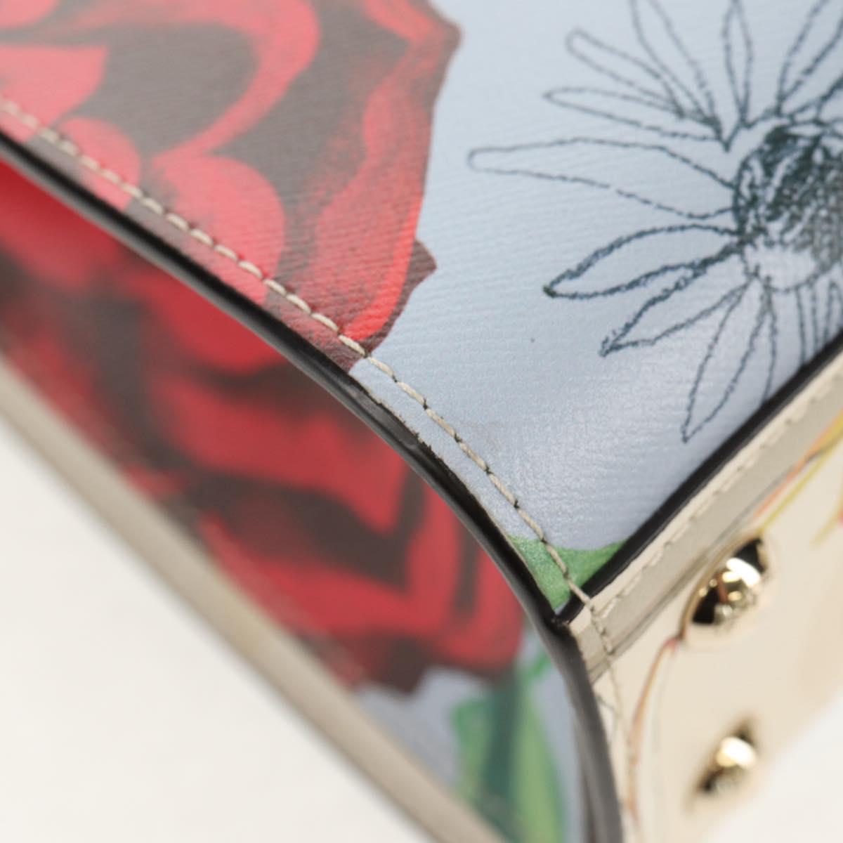 Salvatore Ferragamo Vala Hand Bag Leather 2way Multicolor Gold Auth 145624V