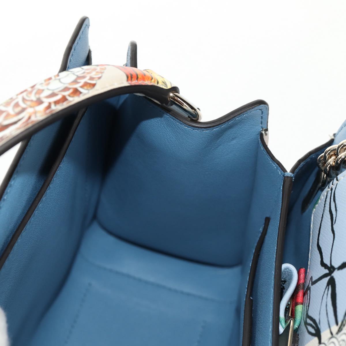 Salvatore Ferragamo Vala Hand Bag Leather 2way Multicolor Gold Auth 145624V