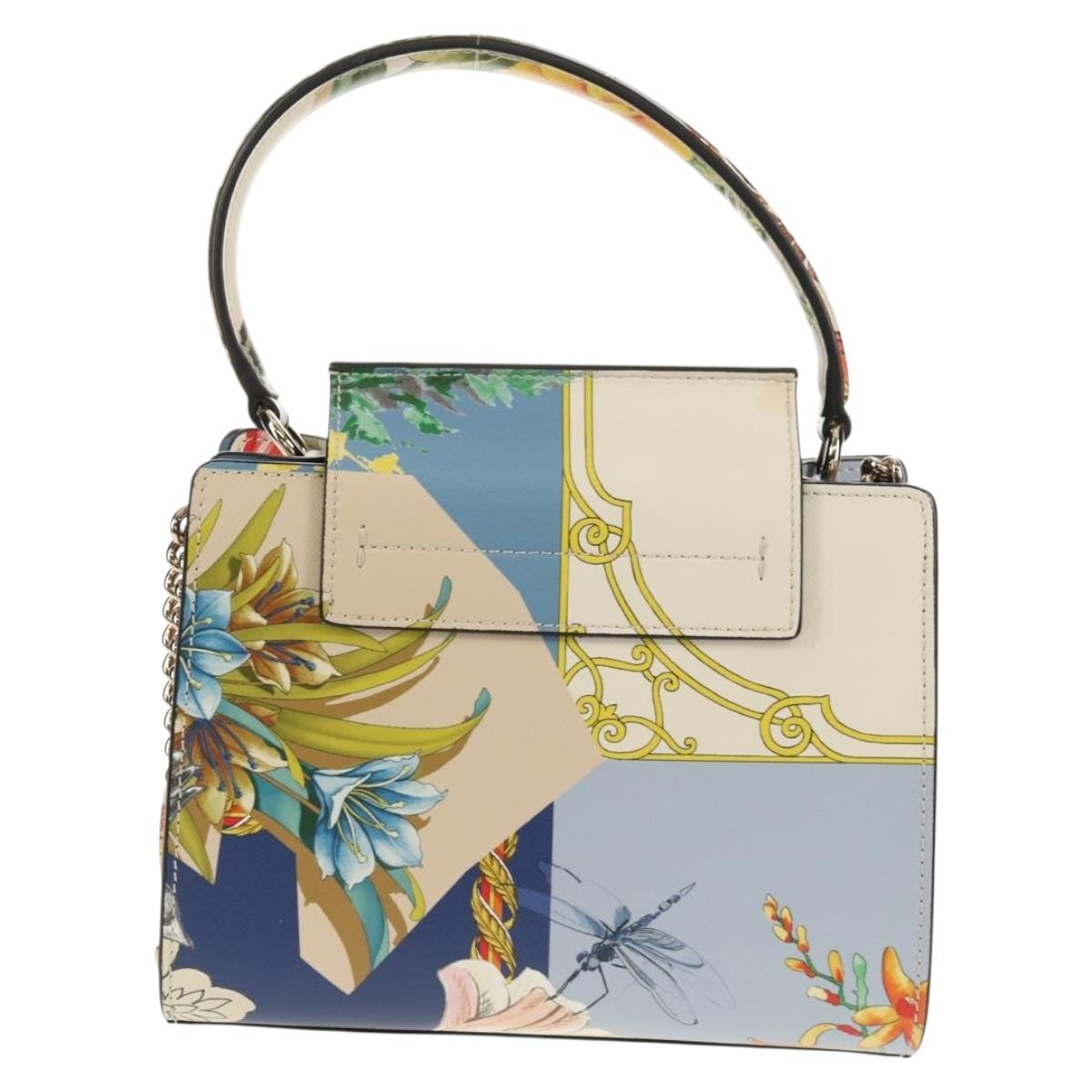 Salvatore Ferragamo Vala Hand Bag Leather 2way Multicolor Gold Auth 145624SAV