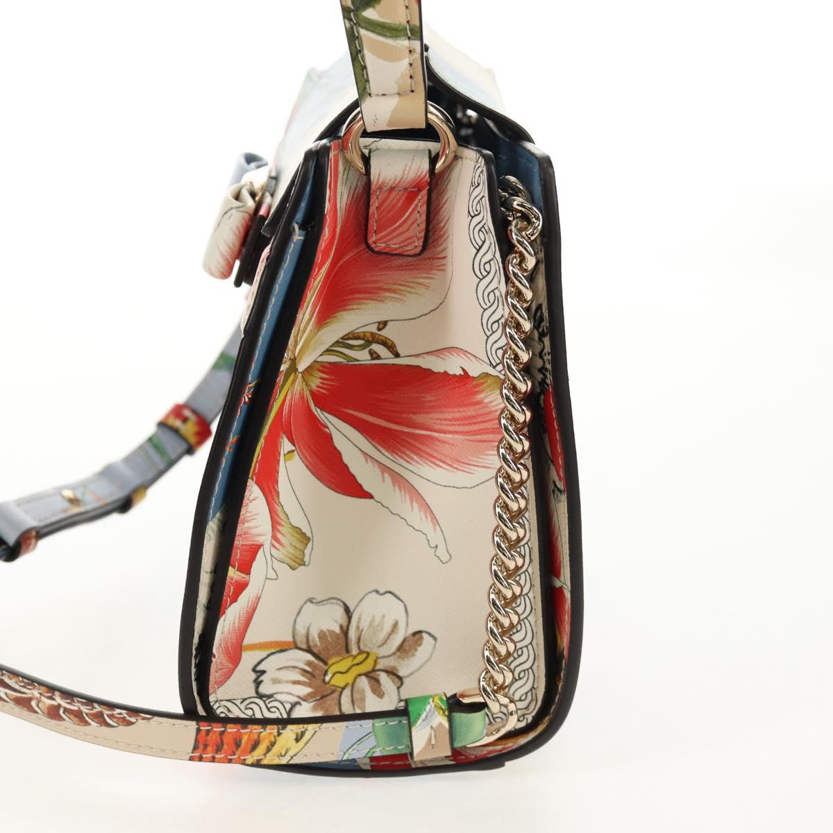 Salvatore Ferragamo Vala Hand Bag Leather 2way Multicolor Gold Auth 145624V