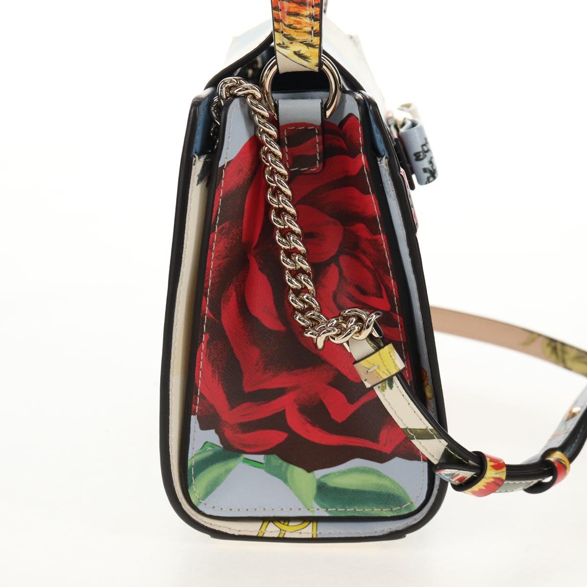 Salvatore Ferragamo Vala Hand Bag Leather 2way Multicolor Gold Auth 145624V