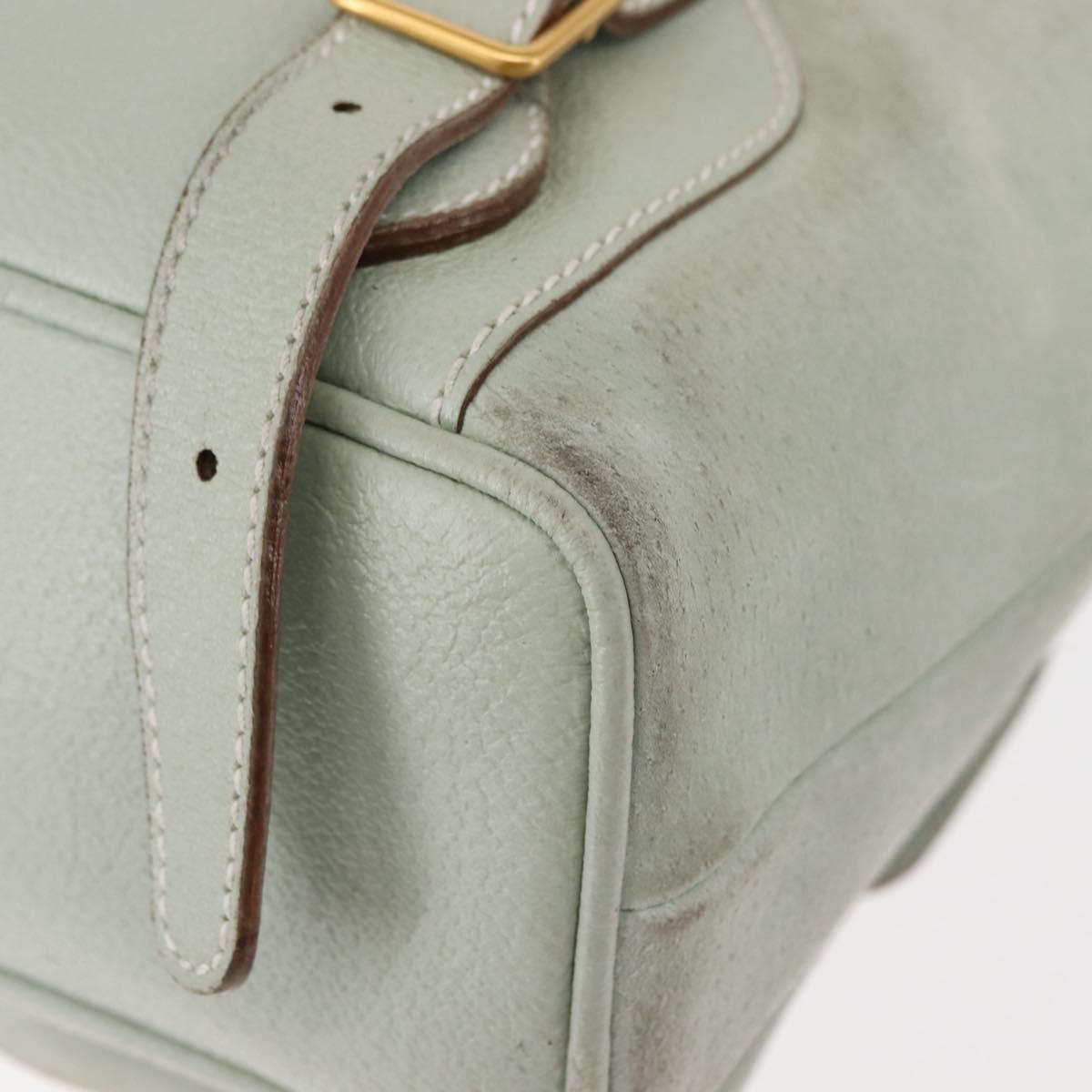 GUCCI Bamboo Backpack Suede Outlet Light Blue Gold 003 2058 9016 Auth 145652