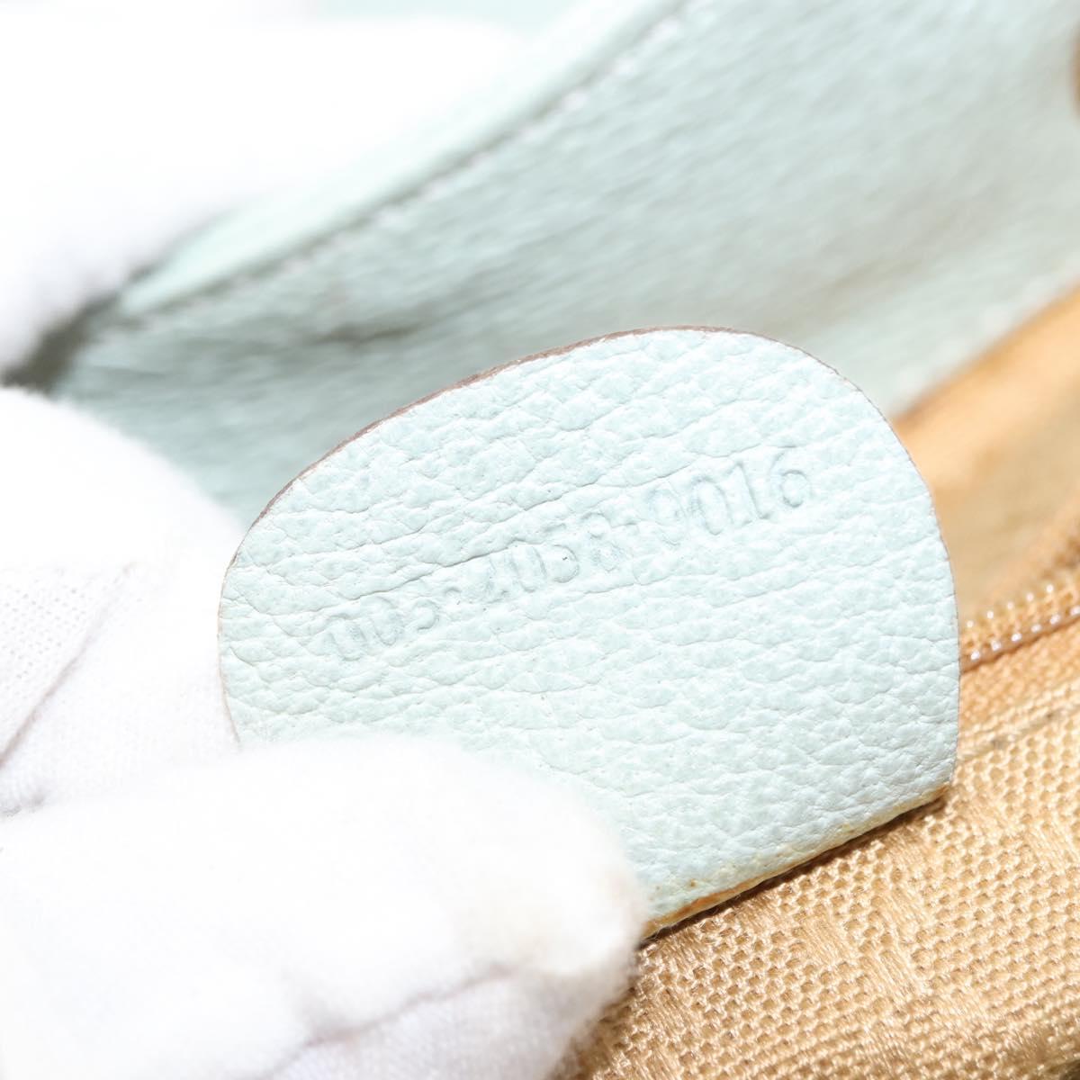 GUCCI Bamboo Backpack Suede Outlet Light Blue Gold 003 2058 9016 Auth 145652