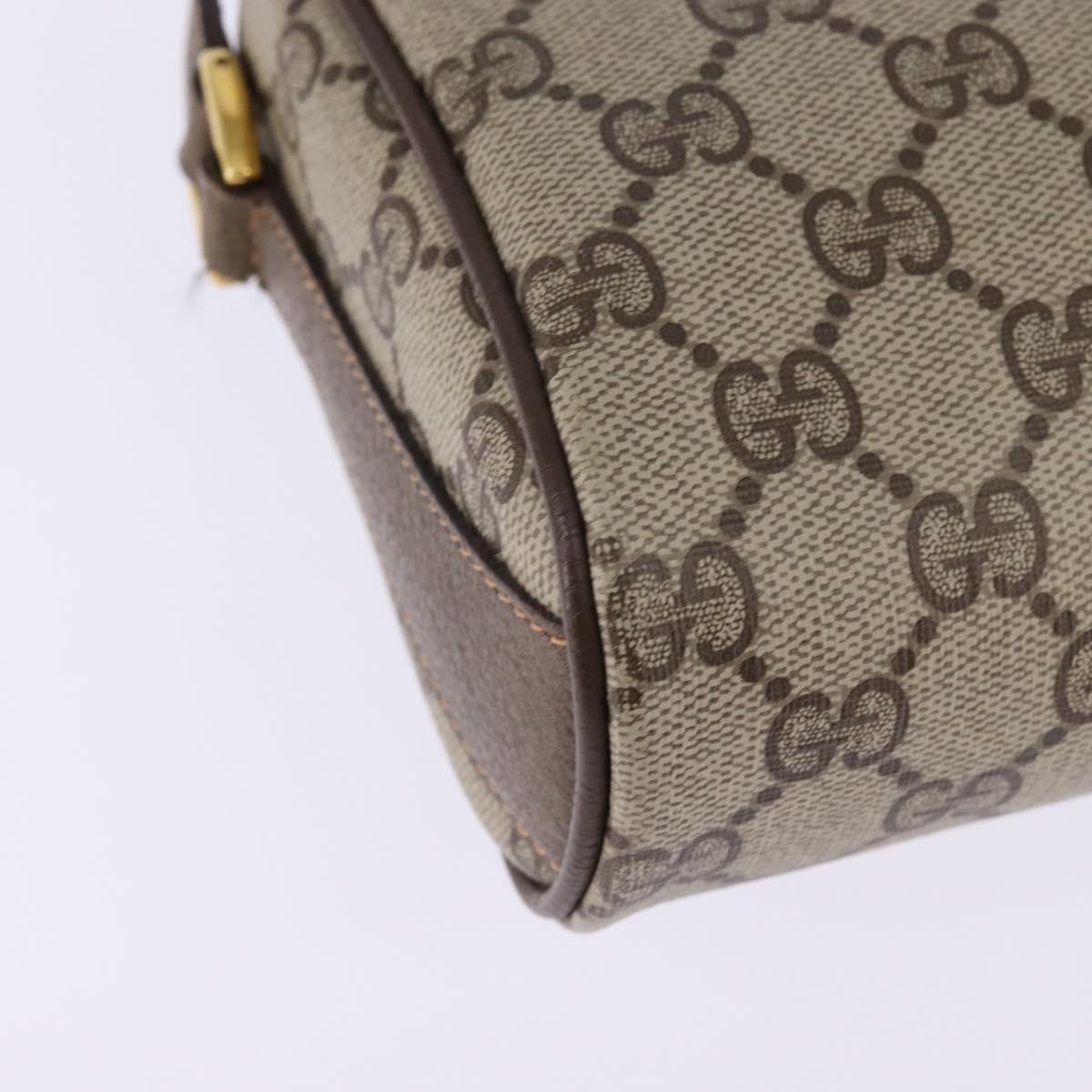 GUCCI GG Supreme Web Sherry Line Shoulder Bag PVC Beige 89 02 018 Auth 145655