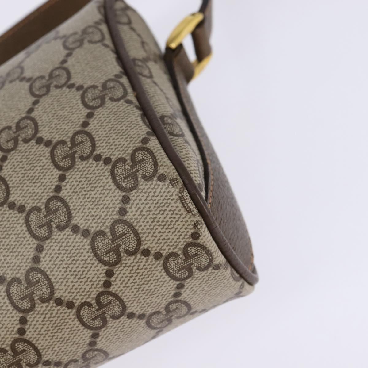 GUCCI GG Supreme Web Sherry Line Shoulder Bag PVC Beige 89 02 018 Auth 145655