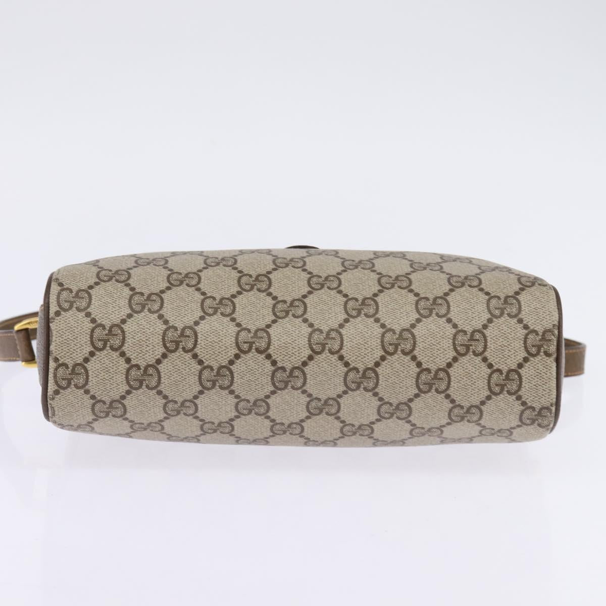 GUCCI GG Supreme Web Sherry Line Shoulder Bag PVC Beige 89 02 018 Auth 145655