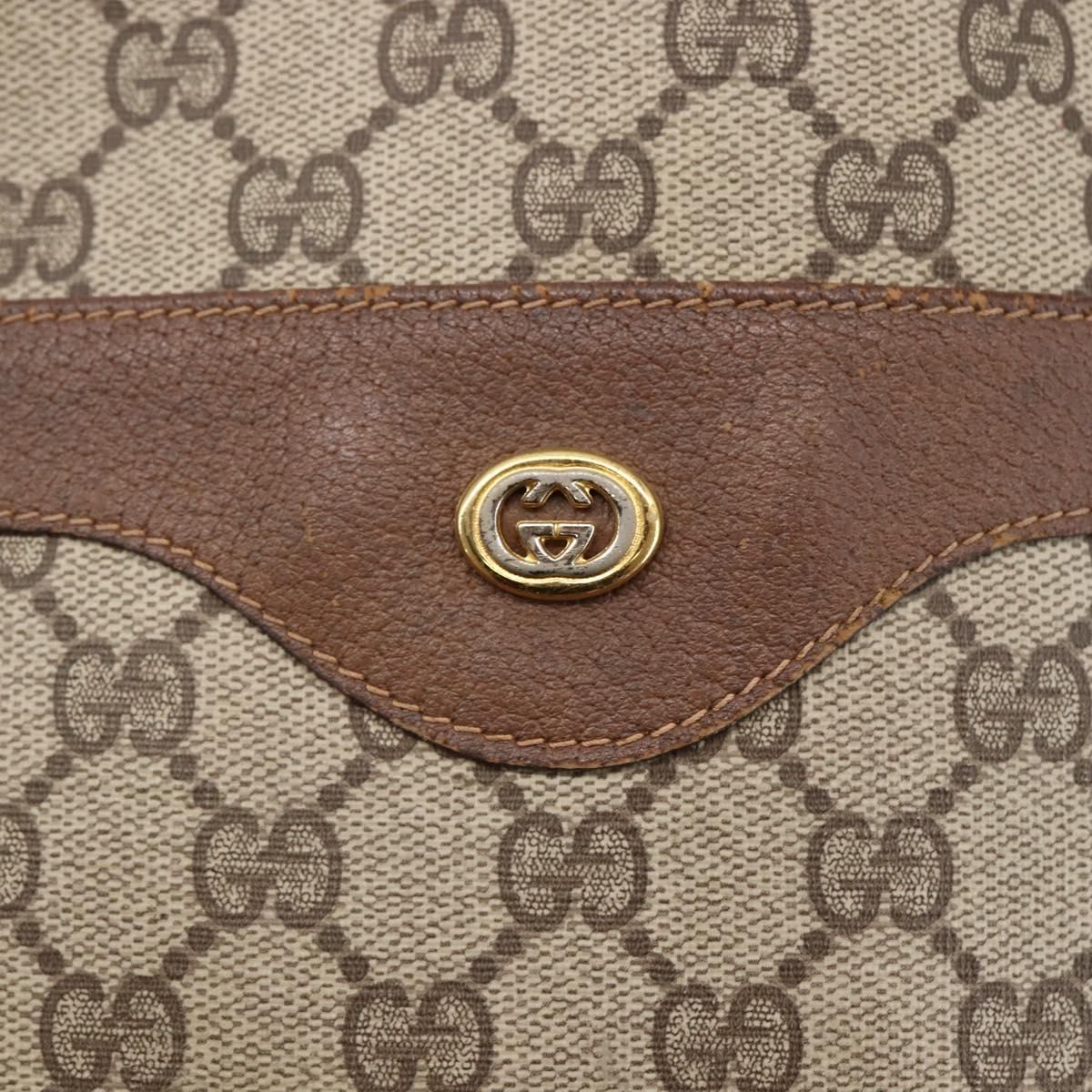 GUCCI GG Supreme Web Sherry Line Tote Bag PVC Beige Red 89 02 003 Auth 145657