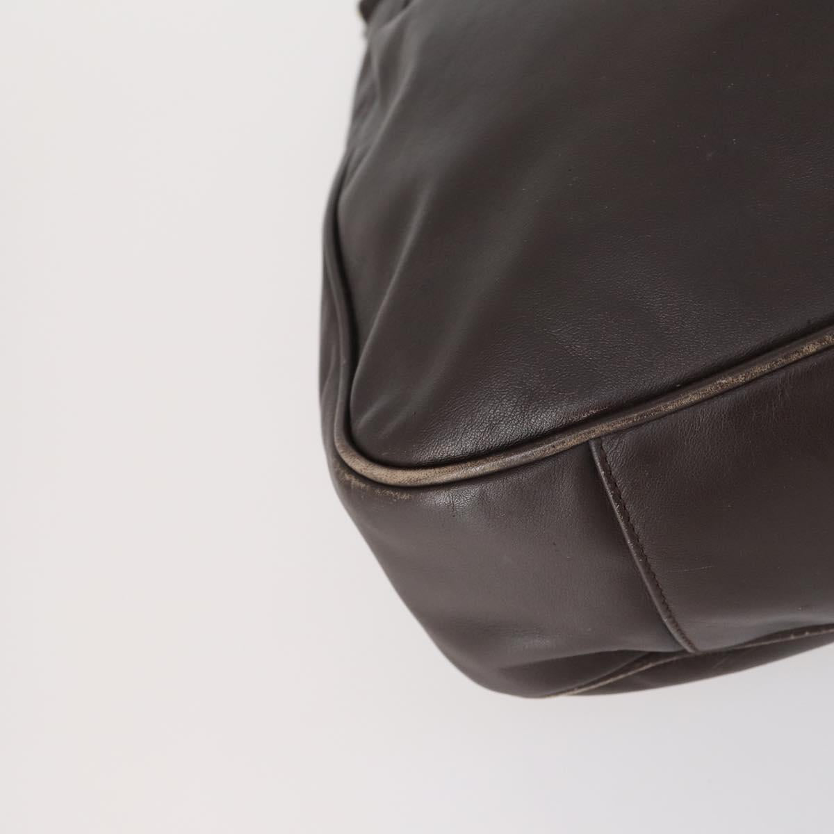 GUCCI Bamboo Shoulder Bag Leather 2way Brown Gold 001 1781 1577 0 Auth 145658