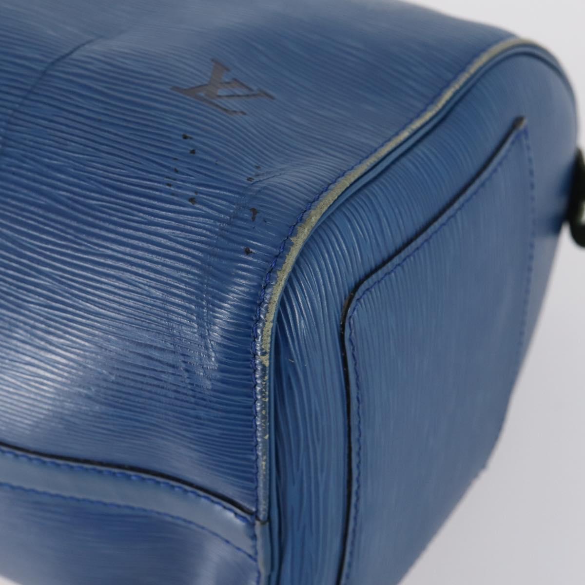 LOUIS VUITTON Epi Speedy 30 Hand Bag Toledo Blue M43005 LV Auth 145662