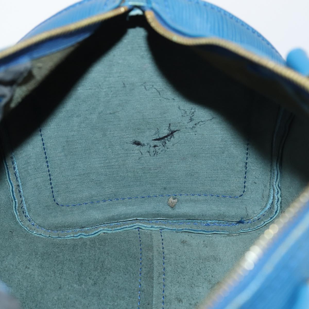 LOUIS VUITTON Epi Speedy 30 Hand Bag Toledo Blue M43005 LV Auth 145662